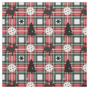 Pickleball🎄 and reindeer Merry Christmas Fabric