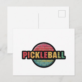 Pickleball annoucement card design black and white