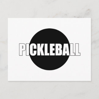 Pickleball annoucement card design black and white