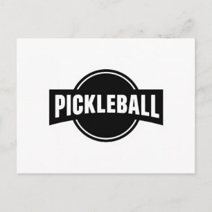 Pickleball annoucement card design black and white