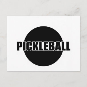 Pickleball annoucement card design black and white