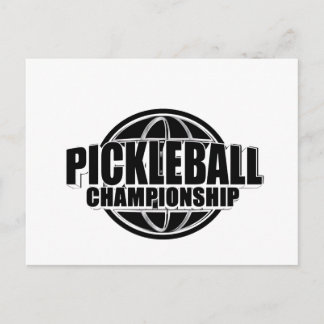 Pickleball annoucement card design black and white