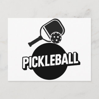 Pickleball annoucement card design black and white