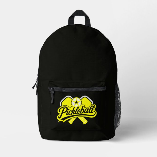 Pickleball Apparel Players Printed Backpack (Front)
