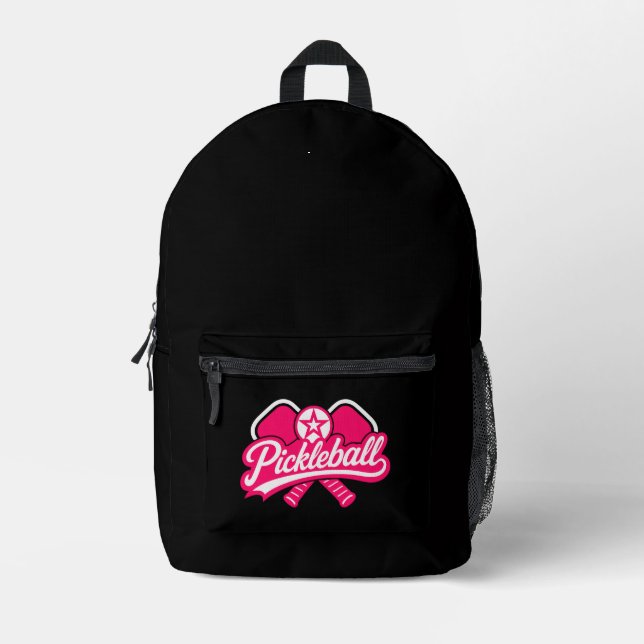 Pickleball Apparel Players Printed Backpack (Front)