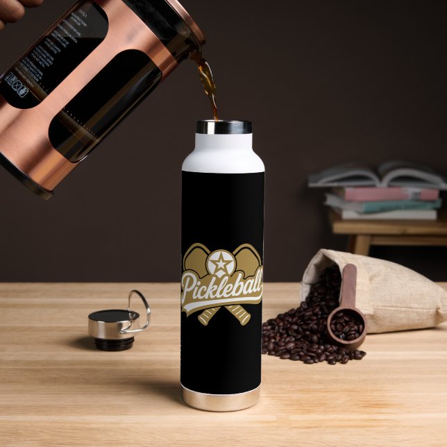 Pickleball Apparel Players Water Bottle (Coffee (Rotated))