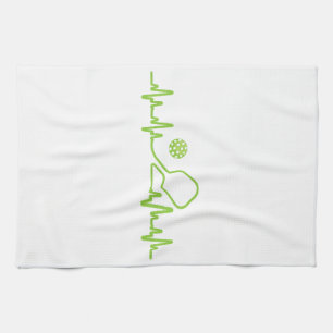 Pickleball Art For Men Women Pickle Ball Picklebal Tea Towel