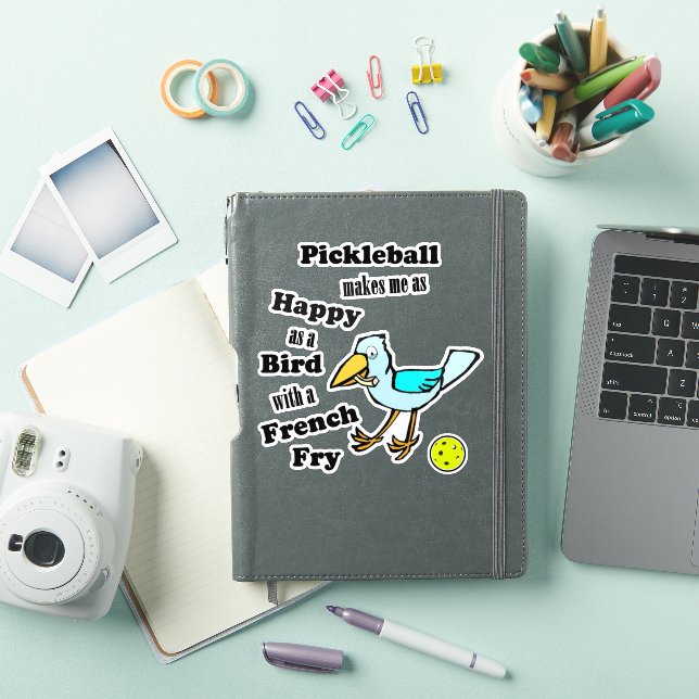 Pickleball As Happy As A Bird With A French Fry (iPad Cover)