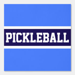 PICKLEBALL Athletic Navy Bright Blue White Stripes Wallpaper