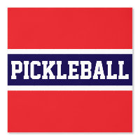 PICKLEBALL Athletic Red White Navy Blue Stripes