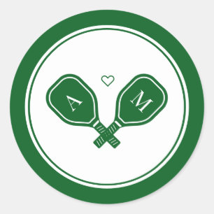 Pickleball Bachelorette Classic Round Sticker