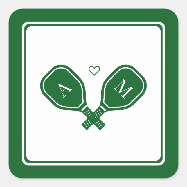 Pickleball Bachelorette Square Sticker (Front)