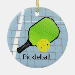 Pickleball Ball Paddle Design Ornament