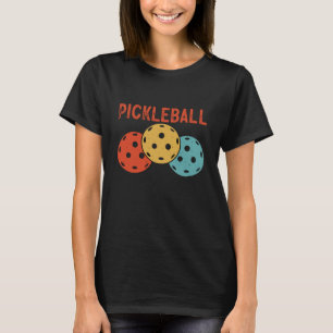Pickleball Ball Retro Vintage 70's 80's 8 T-Shirt