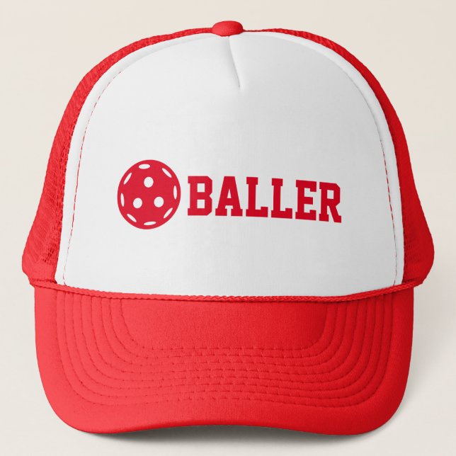 Pickleball Baller  Trucker Hat (Front)