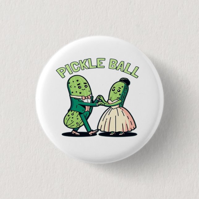Pickleball Ballroom Dancing 3 Cm Round Badge (Front)