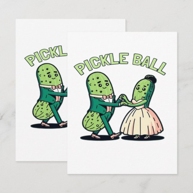 Pickleball Ballroom Dancing Enclosure Card (Front/Back)