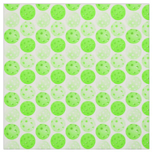 Pickleball Balls - Green Pickleball Balls on White Fabric