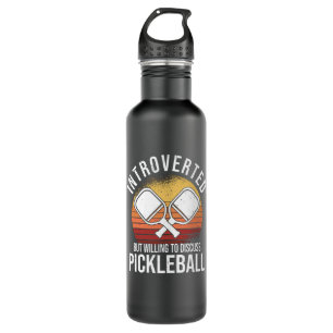 Pickleball Bat Retro Sunset Player Hobby 710 Ml Water Bottle