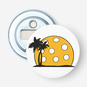 Pickleball Beach Sunset Bottle Opener