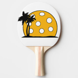 Pickleball Beach Sunset Ping Pong Paddle