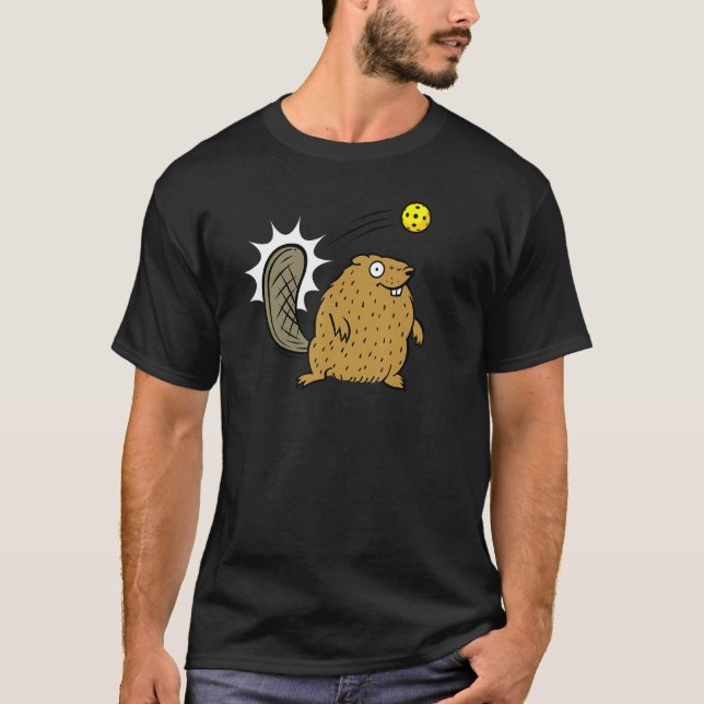 Pickleball Beaver T-Shirt (Front)