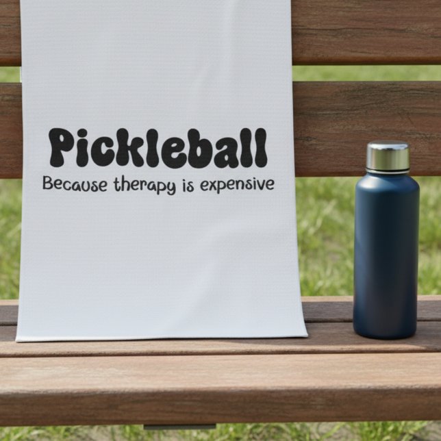 Pickleball Because Therapy is Expensive - Funny  Tea Towel (Creator Uploaded)