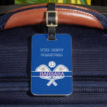 Pickleball Best Grandma Floral Paddle  Luggage Tag<br><div class="desc">Grandma will be a winner with this luggage / bag tag,  a truly stylish design with paddles within the paddle plus personalised additionally with a two-colour name. A touch of pink flowers set it off.  Any design questions,  just send an email to charmdesignstudio@rcn.com and we'll be delighted to assist.</div>