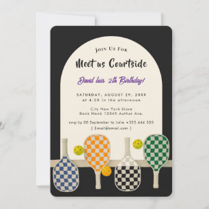 Pickleball Birthday Celebration Sports Party Invitation