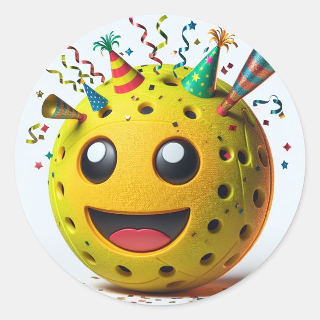 PickleBall Birthday Emoji Sticker (Front)
