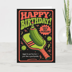 Pickleball Birthday Funny Pickle Humour Card