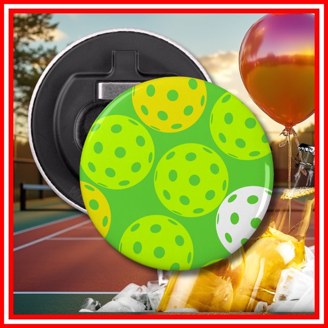 Pickleball Birthday Party Cute Green Sports Bottle Opener (Creator Uploaded)