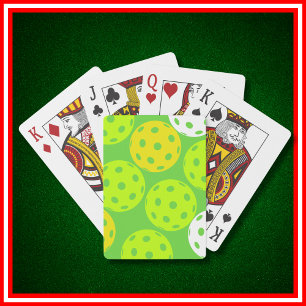 Pickleball Birthday Party Cute Green Sports Playing Cards