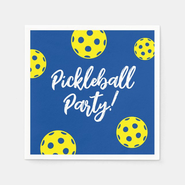 Pickleball Birthday party napkins  (Front)