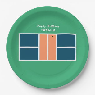 Pickleball Birthday Party Paper Plate