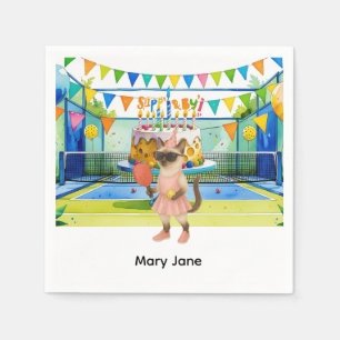 Pickleball Birthday Party themed Napkin