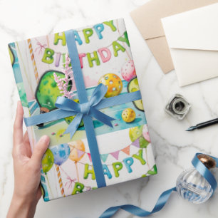 Pickleball Birthday Party themed Wrapping Paper