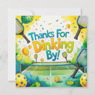 Pickleball birthday thank you card