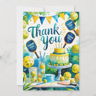 Pickleball birthday thank you card
