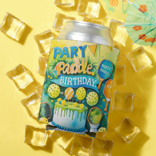Pickleball Birthday themed Can Cooler