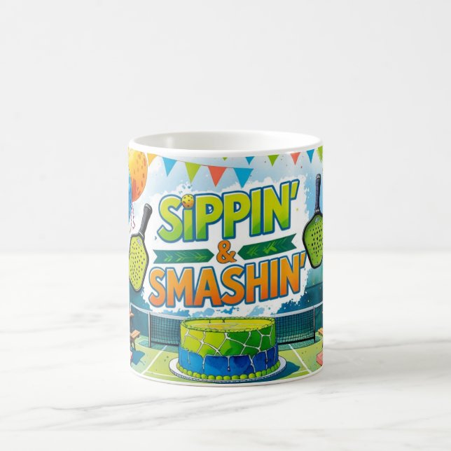 Pickleball birthday Themed  Coffee Mug (Center)