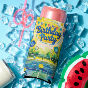 Pickleball Birthday themed Seltzer Can Cooler