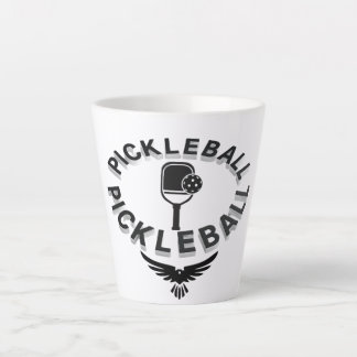 Pickleball black and white mug design