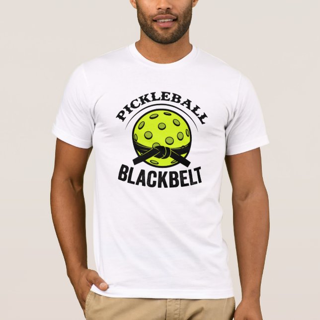 Pickleball Blackbelt – Funny Pickleball Master T-Shirt (Front)