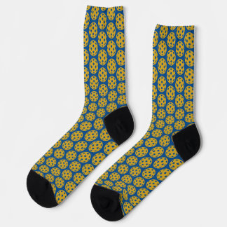 Pickleball Blue and Yellow Ball Socks