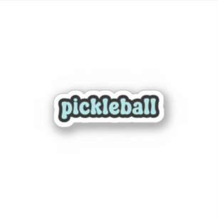 pickleball Blue Retro Text