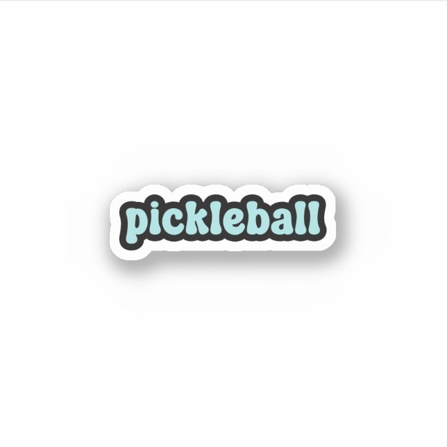 pickleball Blue Retro Text (Front)