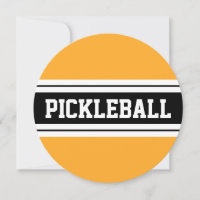 PICKLEBALL Bold Yellow Black White Racing Stripes