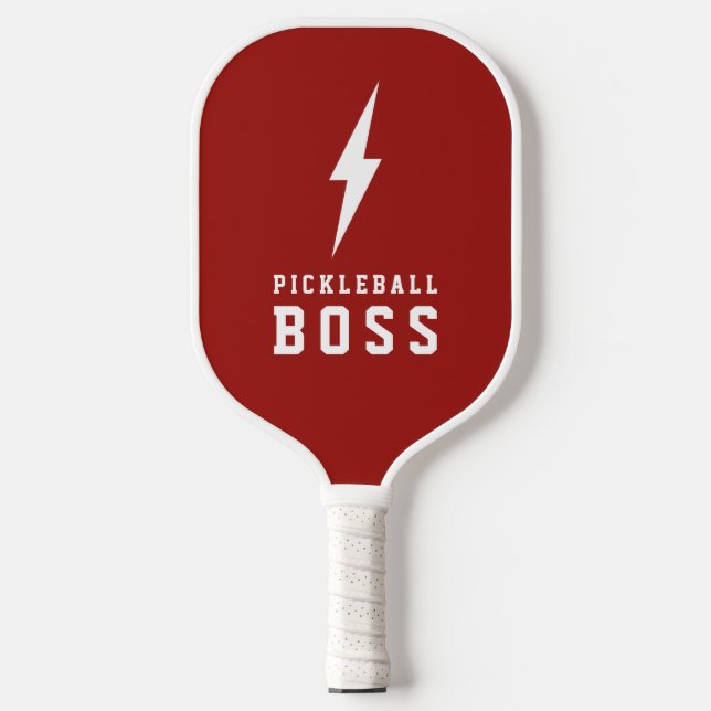 Pickleball Boss Lightning Bolt Custom Colour  Paddle (Front)