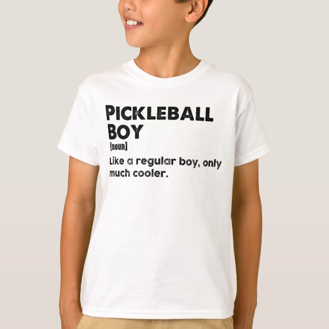 Pickleball Boy Funny Dictionary Definition Pickle T-Shirt (Front)